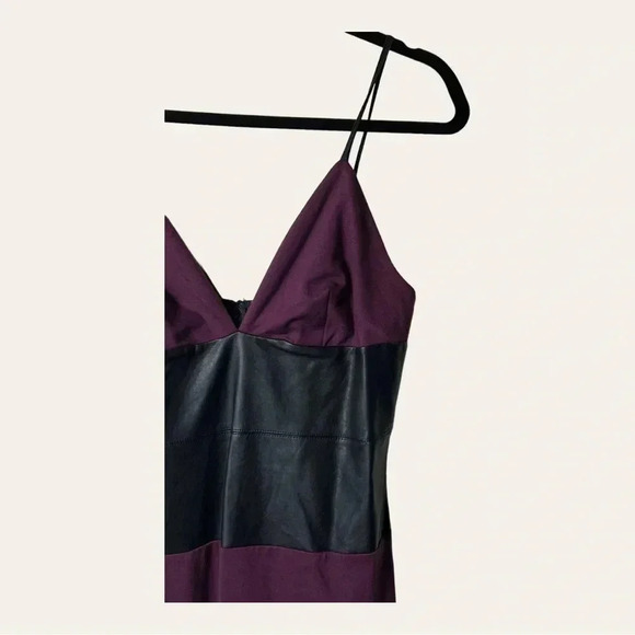 Venus SPAGHETTI STRAP MINI DRESS WITH FAUX LEATHER IN MIDDLE SIZE 8 - Picture 2 of 9